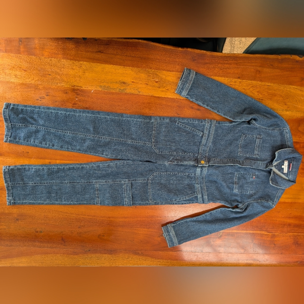 Tommy Hilfiger Girl's Blue Denim Jumpsuit size 8